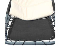 Outdoor Rocking Armchair with Shade - Black & Beige