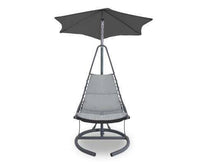 Outdoor Rocking Armchair with Shade - Grey