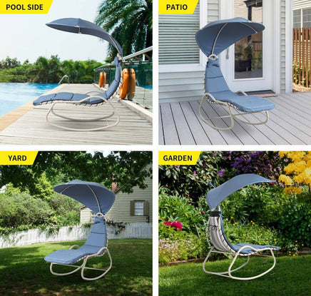 Outdoor Sun Lounge Canopy Swing Chair