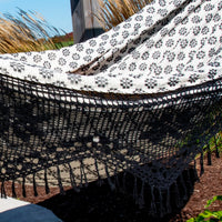 Pearl Midnight Double Size Brazilian Hammock with Fringe