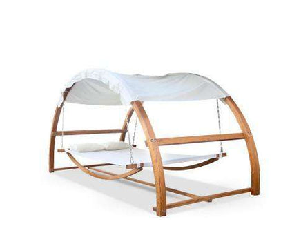 Person Timber Outdoor Double Hammock Bed with Canopy