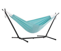 Polyester Double Hammock with Stand in Aqua Colour (2.7 m)