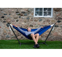 Polyester Double Hammock with Stand in Royal Blue Colour (2.7 m)