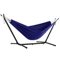 Polyester Double Hammock with Stand in Royal Blue Colour (2.7 m)