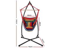 Rainbow Hammock Chair With Hammock Chair Stand