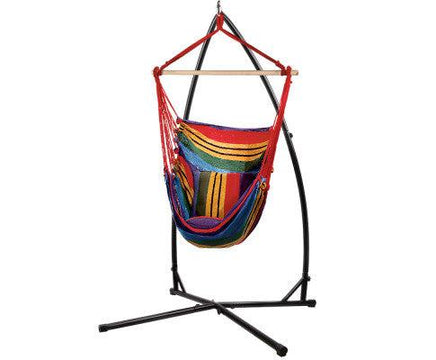 Rainbow Hammock Chair With Hammock Chair Stand