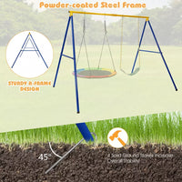 Heavy Duty A-Frame Steel Swing Stand w/ Ground Stakes