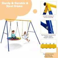 Heavy Duty A-Frame Steel Swing Stand w/ Ground Stakes