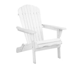 Single Foldable White Deck Chair