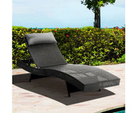 Sleek Black Wicker Sun Lounge - Upgrade Your Outdoor Living