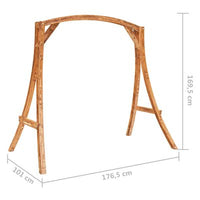 Solid Bent Wood with Teak Finish Swing Stand