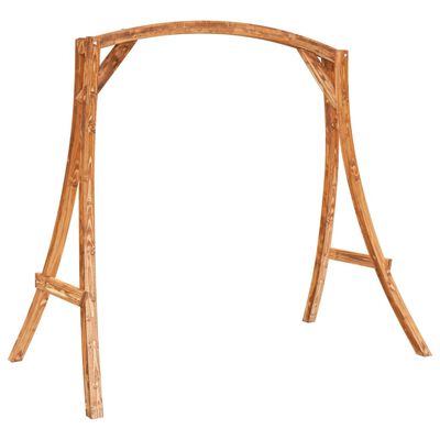 Solid Bent Wood with Teak Finish Swing Stand