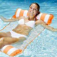 Summer Orange Inflatable Floating Water Hammock