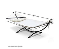 Swing-Siesta Double Hammock Bed in Cream