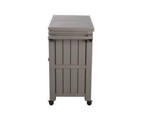 Taupe Patio Serving Trolley with Built-In Chiller