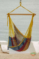 Thick Cotton Mexican Hammock Chair (Confeti)