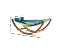 Timber Hammock Bed Swing - Blue