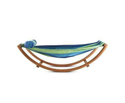 Timber Hammock Bed Swing - Blue