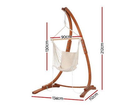 Timber Wooden Hammock Chair with Stand