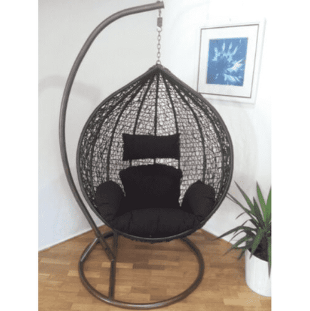 Trapeze Wicker Rattan Hanging Pod Basket Egg Chair