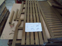 Wooden Garden Bench Chair Natural 3 Seater