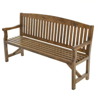 Wooden Garden Bench Chair Natural 3 Seater