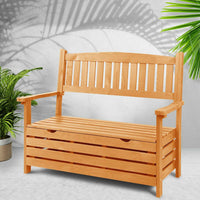 Wooden Outdoor Storage 2 Bench Seat