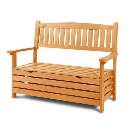 Wooden Outdoor Storage 2 Bench Seat