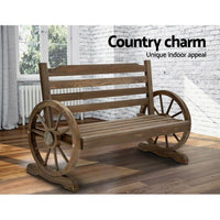 Wooden Wagon Bench Seat Outdoor Garden Lounge Furniture