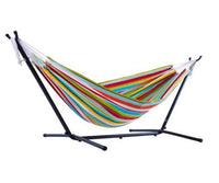 Polyester Double Hammock with Stand in Ciao Colour (2.7m)